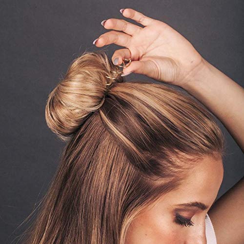 Kitsch Spiral Hair Pins, Brown (3 Pack) - Secure Hold Updo & Bun Maker