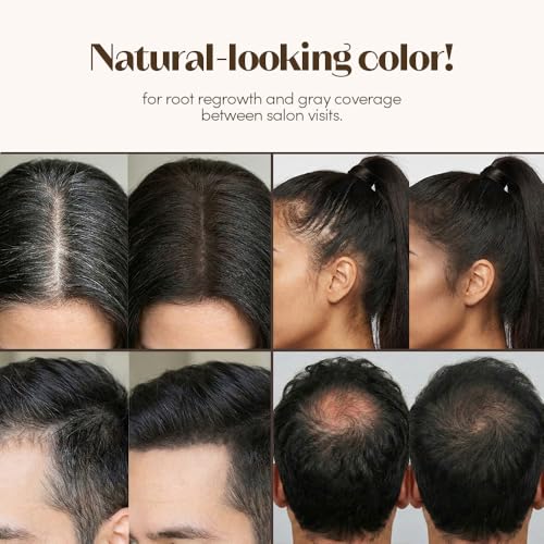 ETUDE Hair Pang Pang Root Touch-Up Powder Dark Brown Waterproof, Natural Hairline Concealer