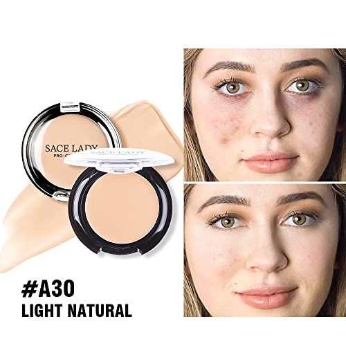 3 Pack Full Coverage Concealer Cream Makeup, Waterproof Matte Smooth Concealer Corrector for Dark Spot Under Eye Circles/Blemishes (3¡¿5g/0.18Oz, #30 Light Natural)