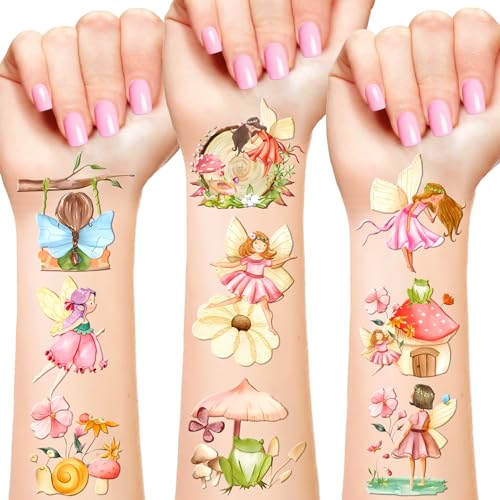 144 PCS Fairy Temporary Tattoos Stickers - Woodland Party Favors
