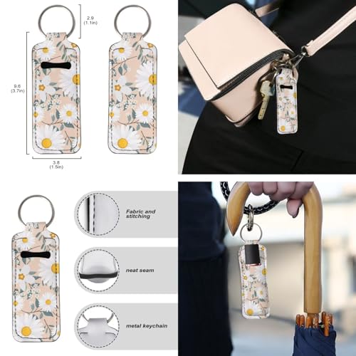 3 Pack Travel Bottle Keychain Holder Set – Hand Sanitizer & Chapstick