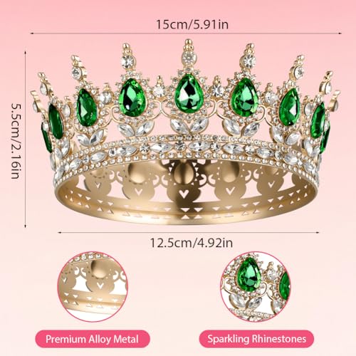 Sparkly Rhinestone Tiara for Women, Queen Crown & Princess Hair Accessory