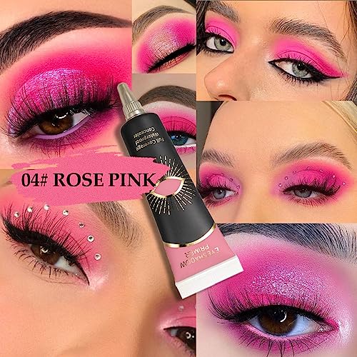 Rose Pink Eyeshadow Primer - 12ML Cream Base for All Skin Types