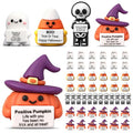 Gejoy 50 Pcs Halloween Mini Rubber Figurines with Motivational Messages - Holiday Decor & Gifts
