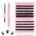 Eyelash Extension Kit 167pcs DIY Individual & Cluster Lashes 8-16mm D Curl