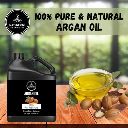 Naturevibe Botanicals Argan Oil 32oz and Moringa Seed Oil 32oz | Oil Combo