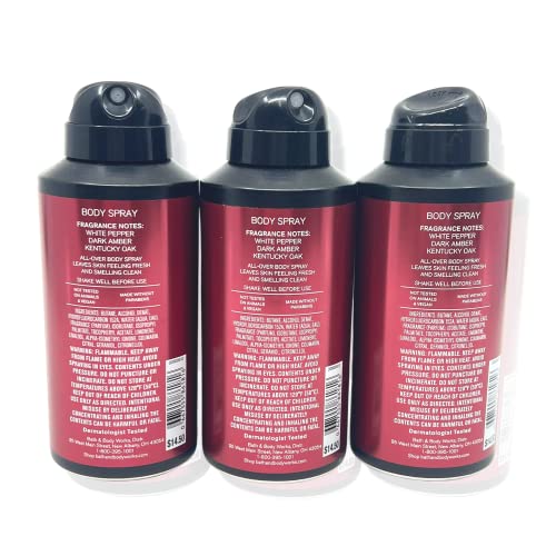 Bath & Body Works Bourbon Body Spray 3.7oz - Pack of 3