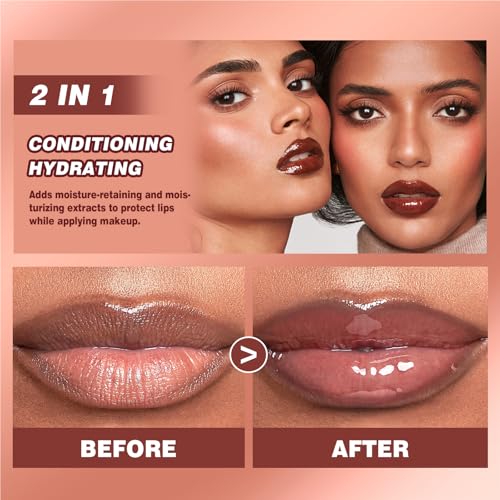 4-Piece Hydrating Lip Gloss Set - High Shine Glass Finish