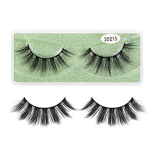 MAGEFY Eyelashes 12 Pairs 1 Style Lashes Wholesale, Natural Look Faux Mink False Lashes Pack, Handmade Reusable Soft Fake Eyelashes (3D215)