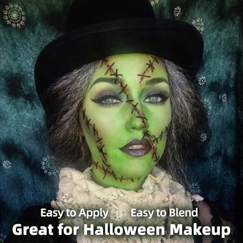 Halloween Witch Makeup Set – Green Face Paint & Costume Kit