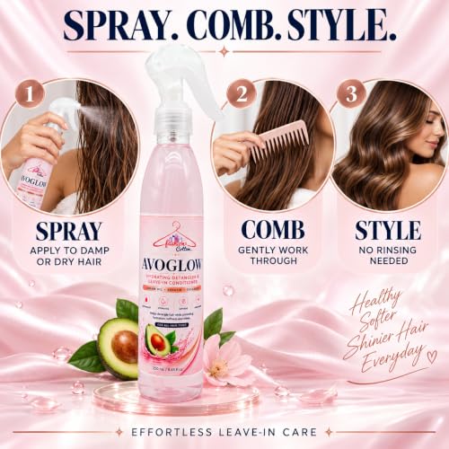 Avoglow Hair Detangler & Regrowth Spray with Collagen & Argan Oil - 250ml