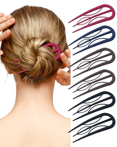 French Hair Pins U-Shaped for Updos - Secure Hold All Hair