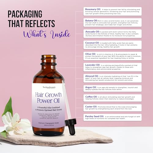 Hair Growth Oil Rosemary for 11 Oils Infused optimal Care & (2 Pack