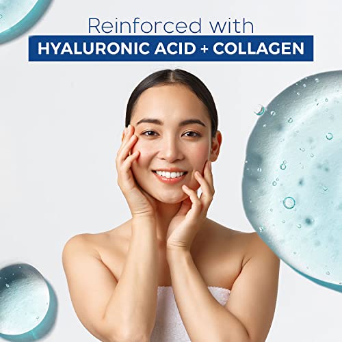 Skin Aesthetics Hyaluronic Acid and Collagen Face Serum - Reduce Wrinkles & Fine Lines, Locks in Moisture & Ultra Hydrating Facial Serum - Cruelty Free Korean Skin Care - All Skin Types - 1.69 Fl. oz