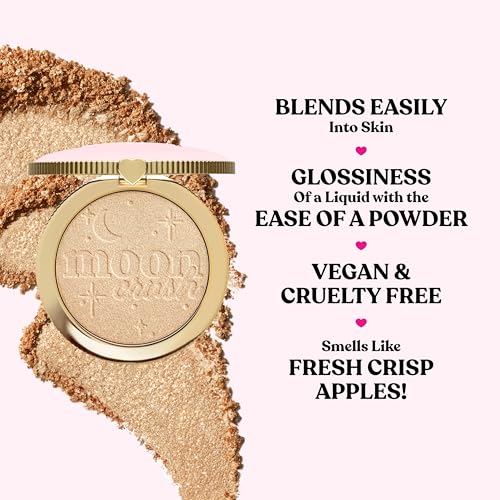 Too Faced Moon Crush Highlighter | Sheer, Powder, Glossy Glow, Highlighter Makeup 0.24 Ounce