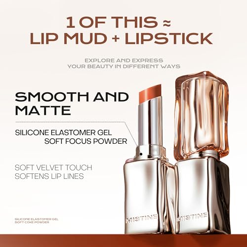 Mistine Lipstick Thai Latte Sheer Creamy Rouge Velevt Matte Finish Lipstick for Women Non-sticky C02 Ness Rum 3.5g 1 Count