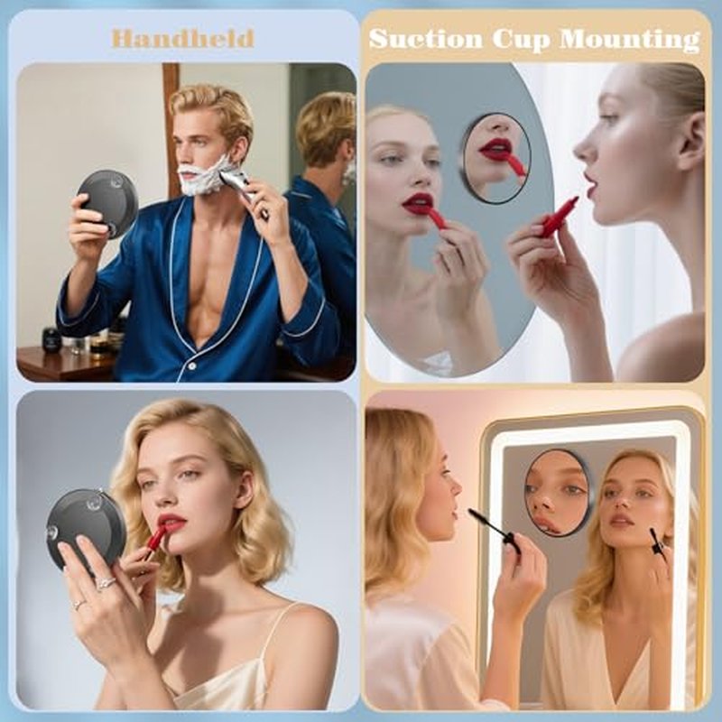 40X Magnifying Mirror 4.5in Round with Suction Cups