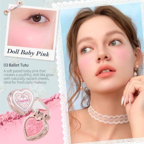 Flower Knows Bunny Garden Satin Blush with 2 Puffs - Ballet Tutu, 0.18oz