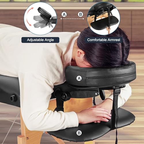CHRUN Portable Massage Table 24" Wide, Height Adjustable Spa Bed