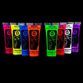 Neon Body Paint Set of 8 - UV Glow in Dark