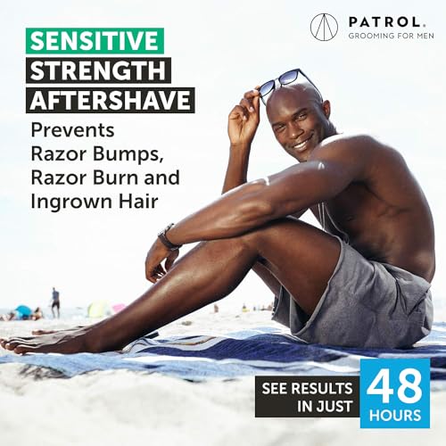 Bump Patrol Sensitive Strength Aftershave Treatment Serum ? Razor Bump Stopper and Ingrown Hair Treatment for Men and Women, Alcohol Free Ingrown Hair Serum for Sensitive Skin 2 oz (Pack of 2)