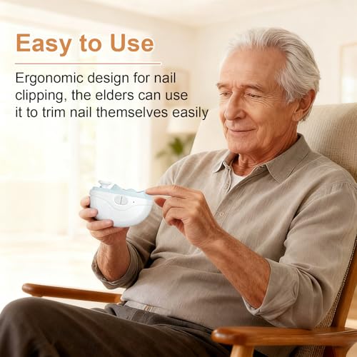 Electric Nail Clipper with 3 Speeds, LED Light & Polisher