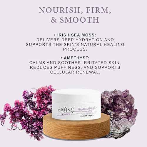 Sea Moss Infused Sea Deep Cream Gel Formulated with Glycolic Acid, Hyaluronic Acid, and Vitamins A,C,E to Deeply Hydrate Skin and Smooth Fine Lines