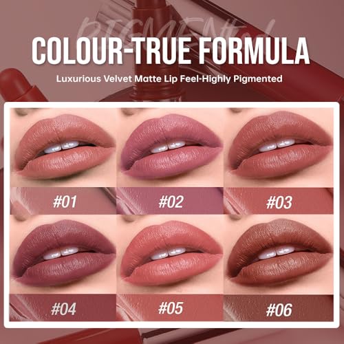 Matte Lipstick Crayon Set – Waterproof Long Lasting 6 Colors
