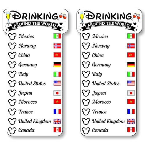 EPCOT Drinking Around the World Tattoo Tracker - 2-Pack