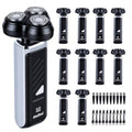 10-Pack Rotary Shavers for Men 3D Floating Head Electric Rotary Razor USB-C Rechargeable Close Shave Easy Clean Magnetic Head Ideal Gift for Dad Husband Travel Razor for Men Stocking Stuffers