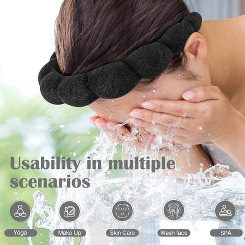 Spa Headbands for Washing Face, Set of 2 Terry Cloth