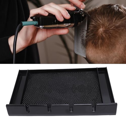 Station Organizer, Multi Compartment Countertop Tool Storage for Busy Barbers Stylists, Barber Clipper Organizer Plastic Anti Slip Push Pull Hair Clipper Holder Barber Station
