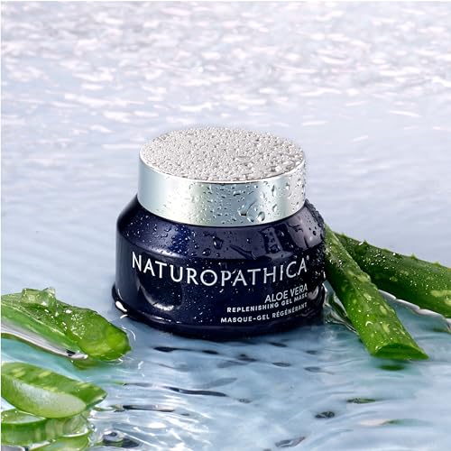 Naturopathica Aloe Vera Replenishing Gel Mask, Hydrating Face Mask Rich in Antioxidants, Cooling Facial Mask to Calm Redness & Soothe Sensitive Skin, 1.69 fl oz