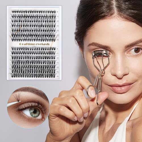 Lash Clusters 30D+40D Wispy Lashes(9-16mm) DIY Natural Lashes 280pcs D Curl Lash Extension For Use At Homecluster Eyelash Extensions