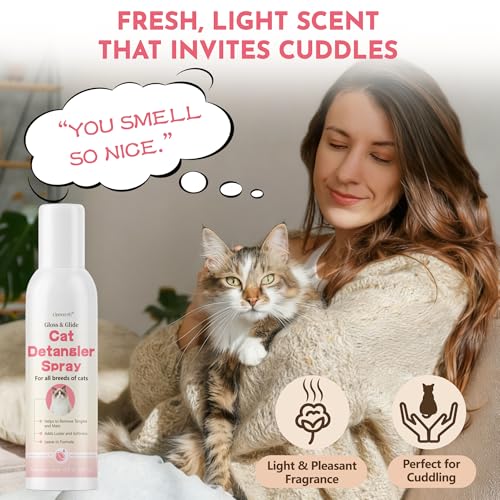 Cat Detangler Spray for Matted Fur | No-Rinse Grooming Solution