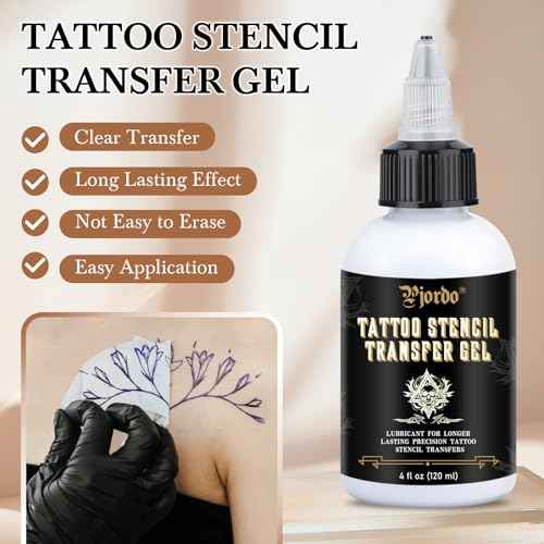 2PCS Tattoo Stencil Transfer Gel Solution, 8oz Tattoo Transfer Gel for Stickers Paper, Stencil Magic Cream for Tattoo Artists & Beginners, Temporary Supplies
