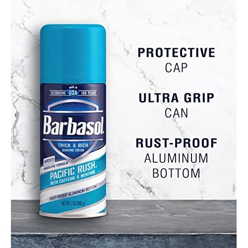 Barbasol Shave Cream 7 Ounce (Pacific Rush, Pack of 3)