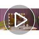 Vanity Mirror with Lights - 24x18 LED Makeup Mirror, 10X Magnifying, Touch Control
