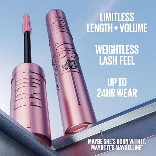 Maybelline Lash Sensational Sky High Mascara Blackest Black 0.24 Fl Oz - Buildable, Lengthening & Volumizing