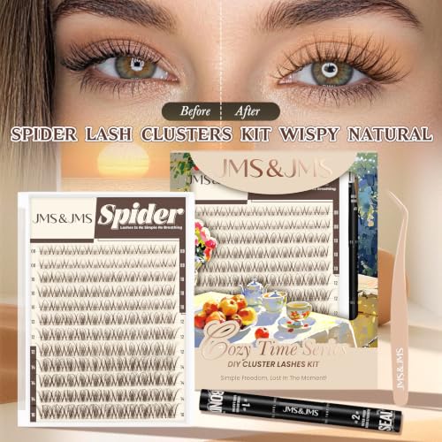 Brown Spider Lash Clusters Kit with White Glue - DIY Extensions