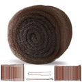 Hair Volume Sponge Padding for Updo Buns with 100 Bobby Pins