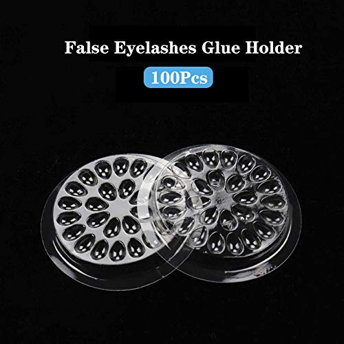 100pc Eyelash Glue Holder Pads - Plastic Palette Trays