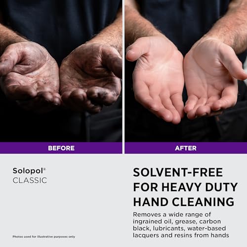 SC Johnson Professional Solopol Classic, Solvent-free Heavy Duty Hand Cleaner, 1 Gallon Pump Bottle, for Professional Use Only