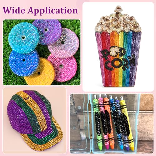 Multicolored Resin Rhinestones 12600pcs with Tweezers & 3 Glue Sets for DIY Jewelry & Crafts