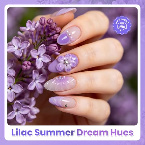 Beetles Purple Gel Nail Polish Set, and Dark Blue Gel,