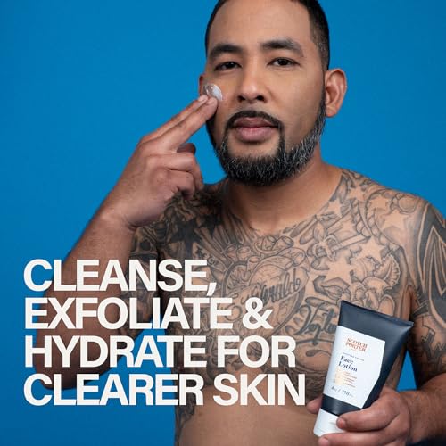 Scotch Porter Scotch Porter Men’s Face Care Collection – Exfoliate, Cleanse & Restore, & Moisturize & Defend Skin – Includes Face Wash, Facial Scrub & Face Lotion