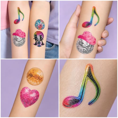 96 PCS 70s Disco Ball Temporary Tattoos - Party Favors