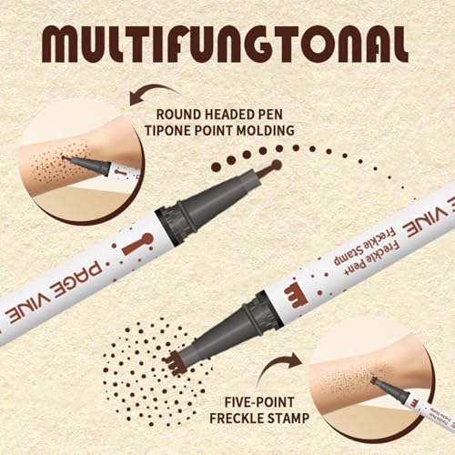 Dual-Ended Freckle Stamp Pen - Waterproof Faux Freckles Marker