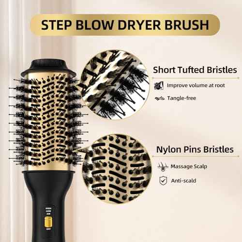 4-in-1 Hot Air Brush with Oval Barrel - Salon-Grade Styling Tool for All Hair Types