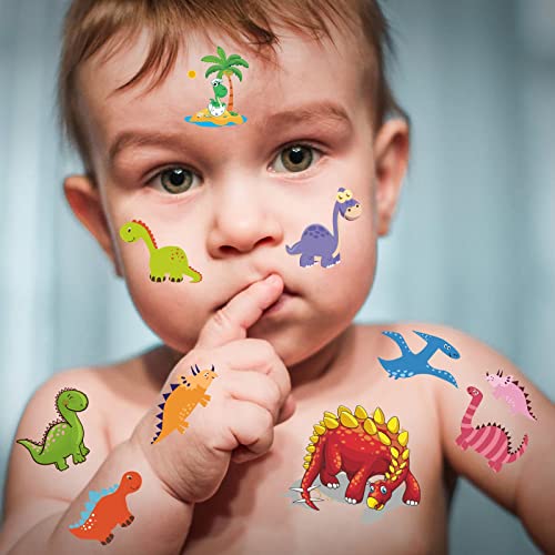 Dinosaur Temporary Tattoos for Kids - 24 Sheets